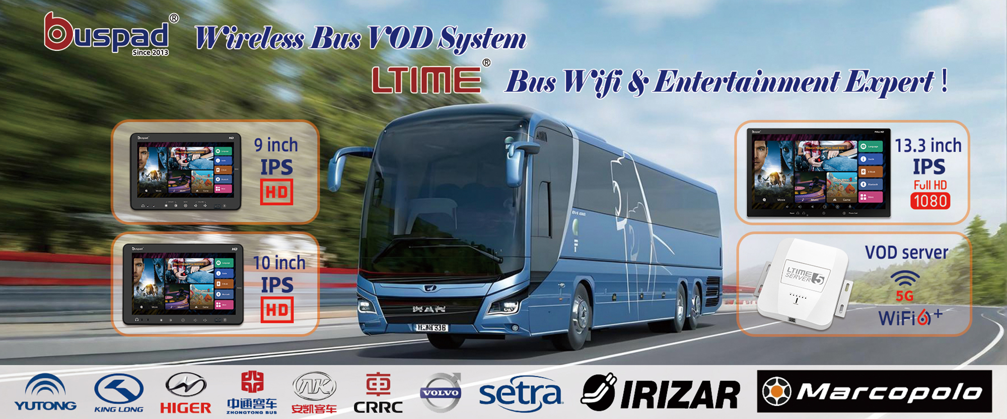 VOD, bus back seat screen, bus wifi, bus entertainment system, Bus VOD System,